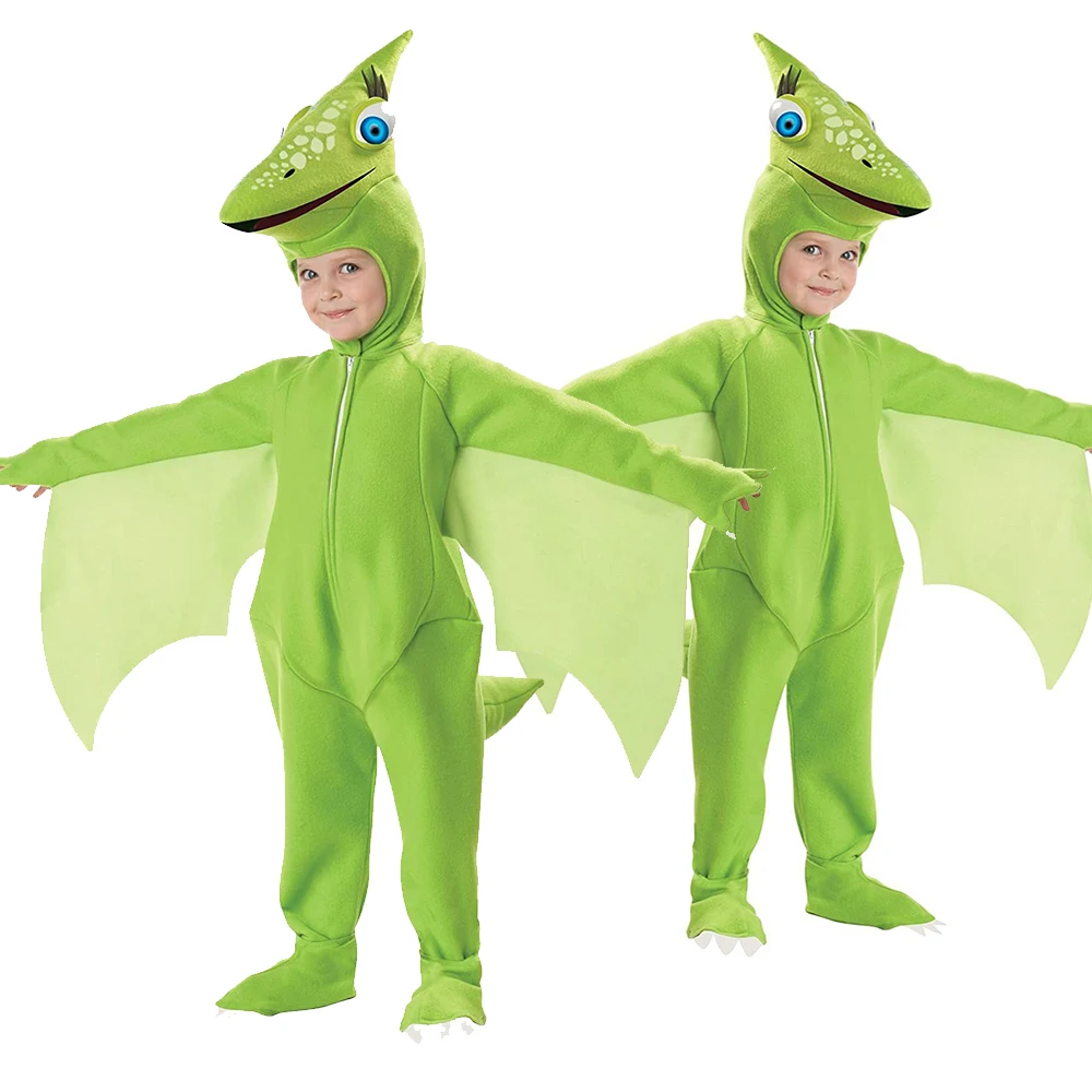 COZOK Verde Costum de Dinozaur Pentru Copii Dragon Salopeta cu Aripa Pterosaur Jocul Imbracaminte de Halloween Cosplay Performanță Haine 1