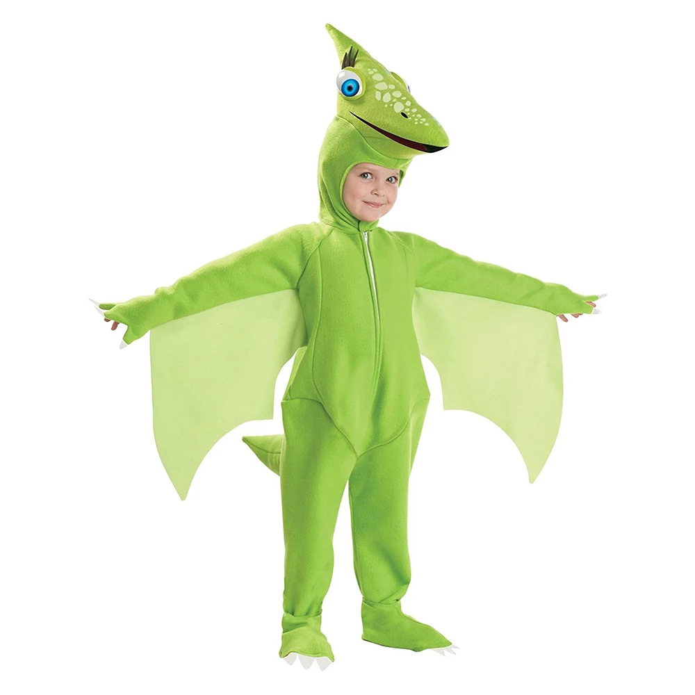 COZOK Verde Costum de Dinozaur Pentru Copii Dragon Salopeta cu Aripa Pterosaur Jocul Imbracaminte de Halloween Cosplay Performanță Haine 2