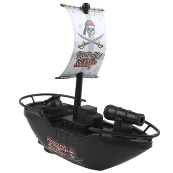 17cm Electric Pirate Barca Jucărie de Plastic Navă Militară Modelul Baiat Cadou de Ziua Copiilor Cadă de Baie în aer liber, Jucarii Educative
