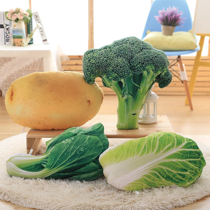 50cm Simulare Creatoare de Legume jucărie de Pluș Broccoli Cartofi Umplute Moale Vegetal Perna Pentru copii cadouri de Craciun