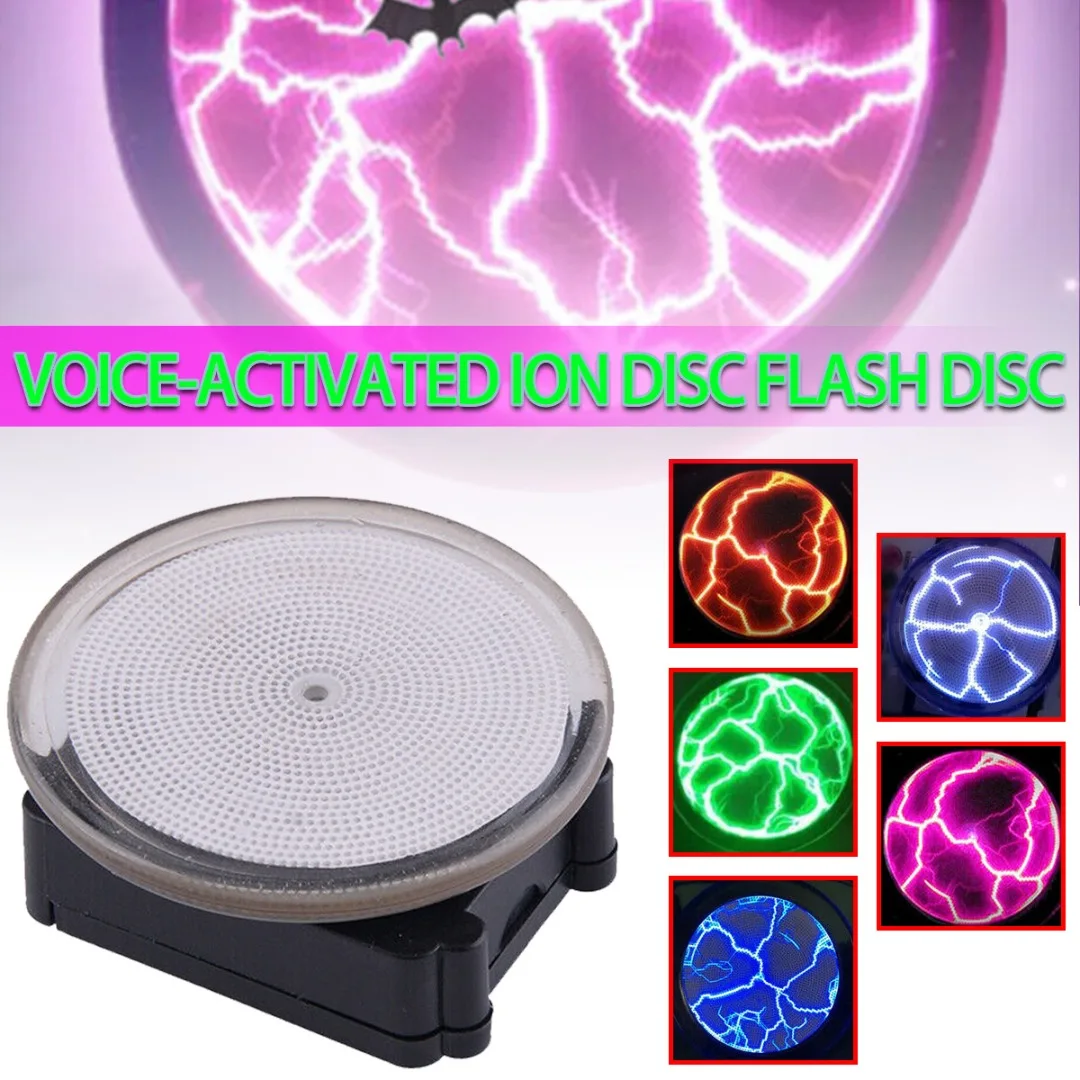 2.5-inch Controlate de Voce Pentru Plasma Disc Colorat de Lux Mini Buzunar Discuri Flash Acasă Disco Club Decor Instrument