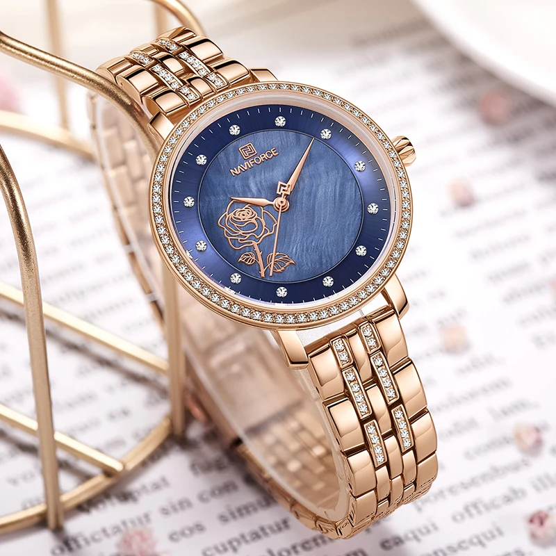 2022 Top Brand de Lux Ceas NAVIFORCE Femei de Moda Casual, Ceasuri Simple, Doamnelor Mici Dial Cuarț Ceas Rochie Reloj Mujer 3