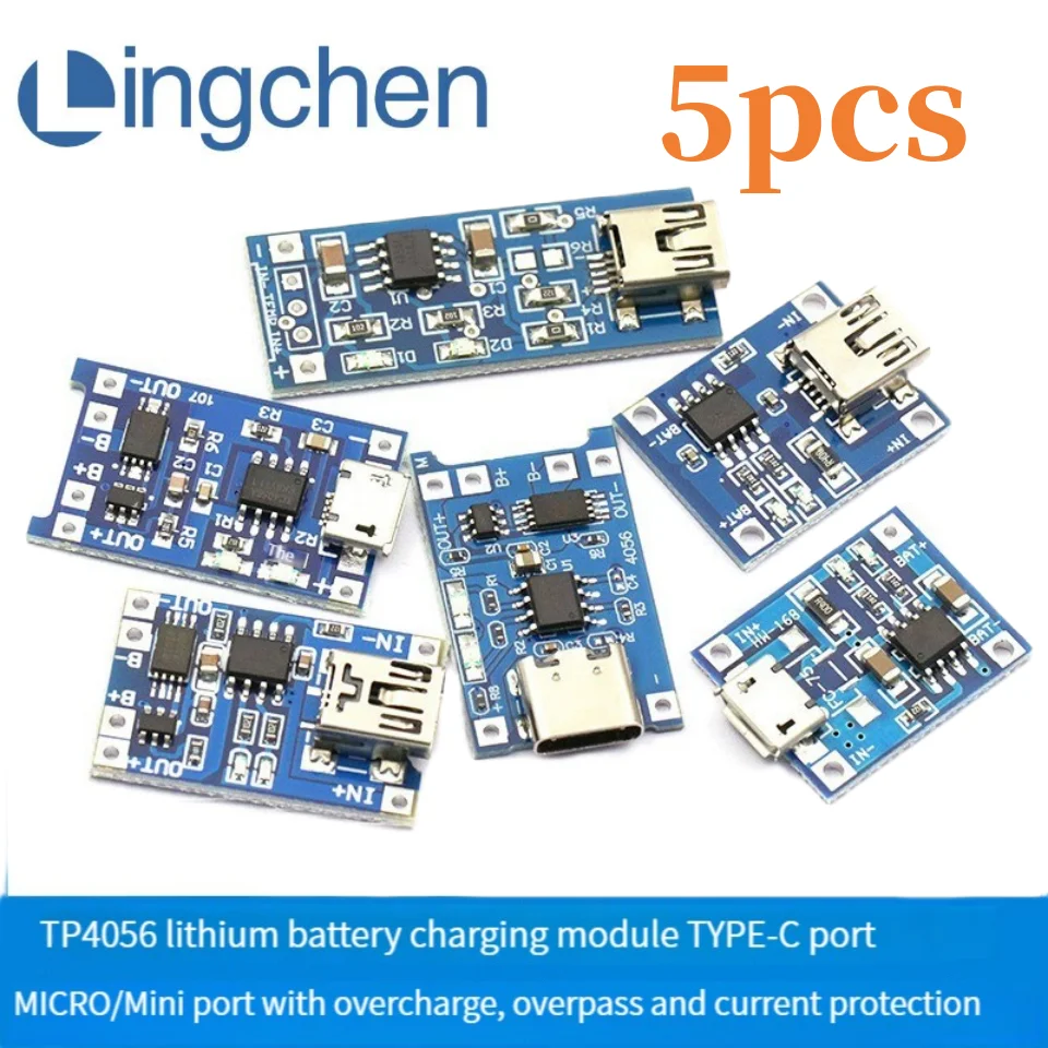 5pcs/Noi TP4056 1A baterie de litiu de încărcare bord modulul de TIP C interfață USB de încărcare descărcare de gestiune de protecție doi în unu mini BRICOLAJ