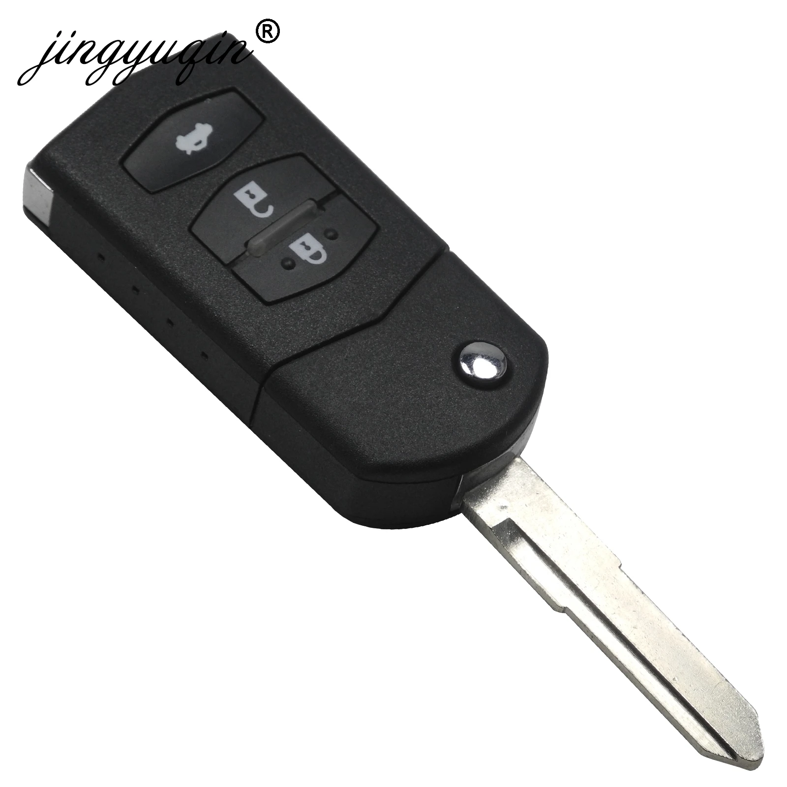 Jingyuqin de la Distanță Masina Flip Key Fob Shell Pentru Mazda 3 5 6 MX5 RX8 2/3 Butoane Pliere Caz