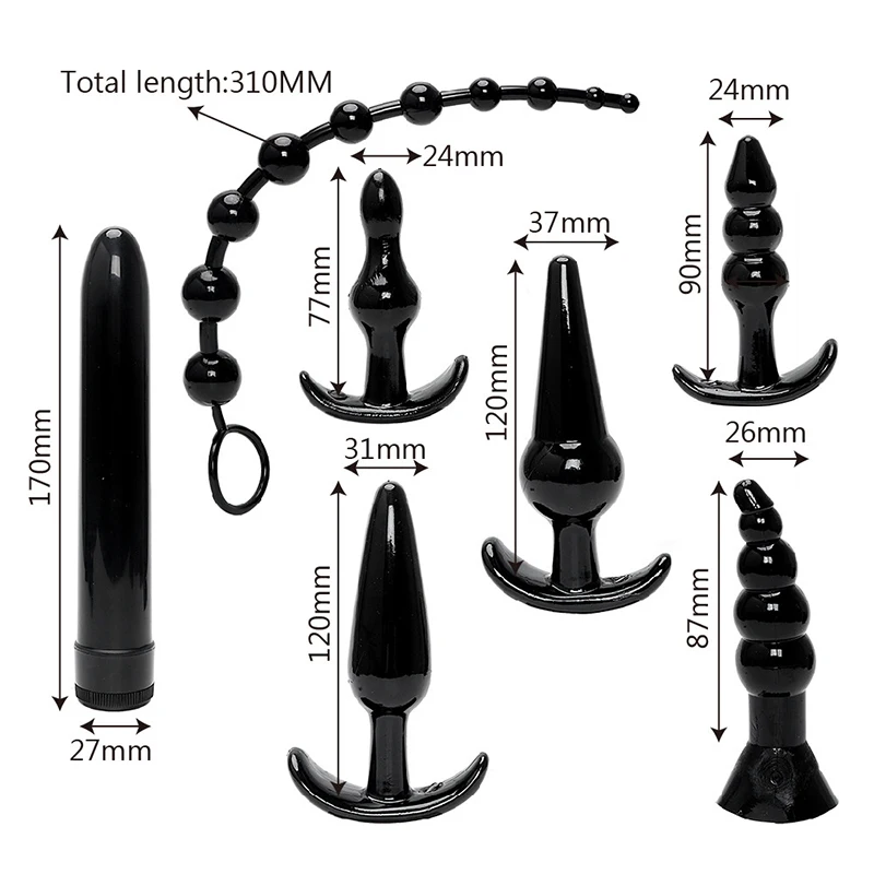 Exploziv varietate de anal prize combinație jucarii sexuale vibratoare anale dop de fund sex feminin clitoridian stimulator anal plug toy 3