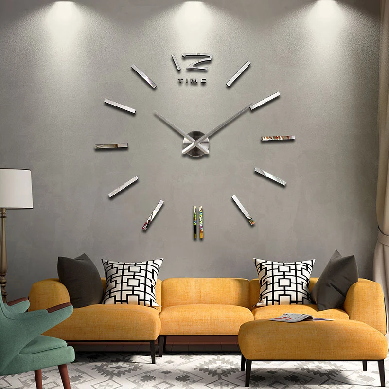 new sosire reală marca home decor autocolant de perete Camera de zi cuarț ceas digital mare ceas de perete cu design modern ceasuri de mare 3