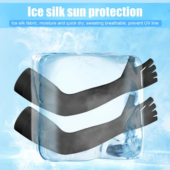 1Pair de Soare UV Protectie Răcire Brațul Mâneci pentru Bărbați pentru Femei - UPF 50 de Sporturi de Compresie de Răcire Sporturi Atletice Maneca 5