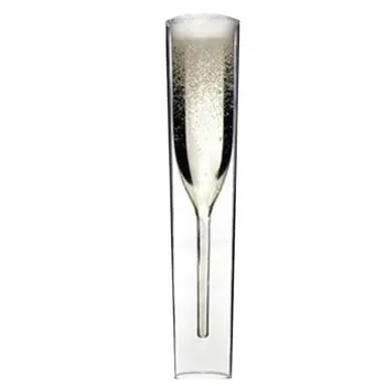 2/3/5pcs de Lux Flaut Dublu-strat Pahar de Șampanie Inovatoare Transparent Clar Pahar de Vin XHC88