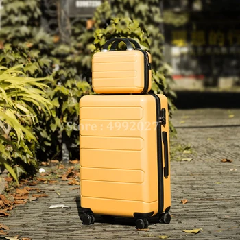 2 BUC depozitare set sac de Cosmetice 20/24/28 inch fata de studenți cărucior caz de Călătorie spinner călătorie valize cu roți de transport gratuit 0