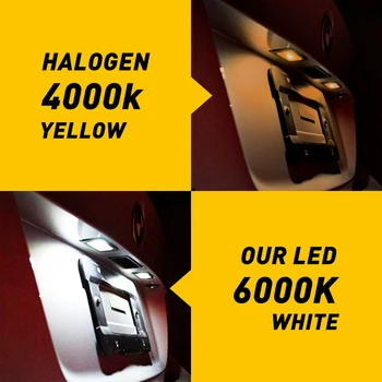 2 buc LED Alb 6000K Numărul de Înmatriculare Lămpi de Lumină LED-uri CANBUS Fara Eroare Lumini Auto Pentru BMW E46 E90 E92 E39 E60 E61 M5 E70 E71 2
