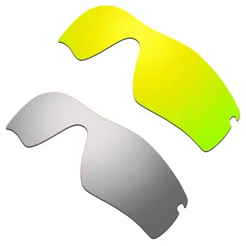 2 Perechi HKUCO Pentru Radar Calea ochelari de Soare Barbati Polarizat Lentile de Înlocuire-Aur si Argint