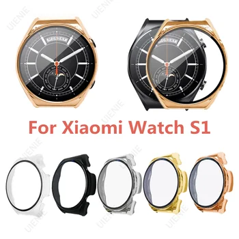 2-în-1 Caz PC Ecran Complet de Protecție de Înaltă Calitate, Ecran Protector de Acoperire Coajă Smartwatch Sticlă Călită Pentru Xiaomi Mi Uit S1