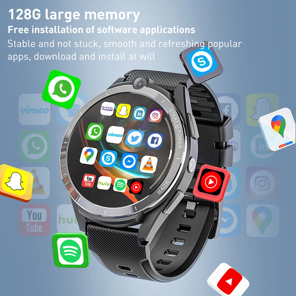 LEMFO LEM16 Ceas Inteligent Android 11 Smartwatch Bărbați 6GB, 128GB 900mah Cu Banca de Putere Sistem Dual 2022 Nou 4G Smart Watch 1.6 Inch 4