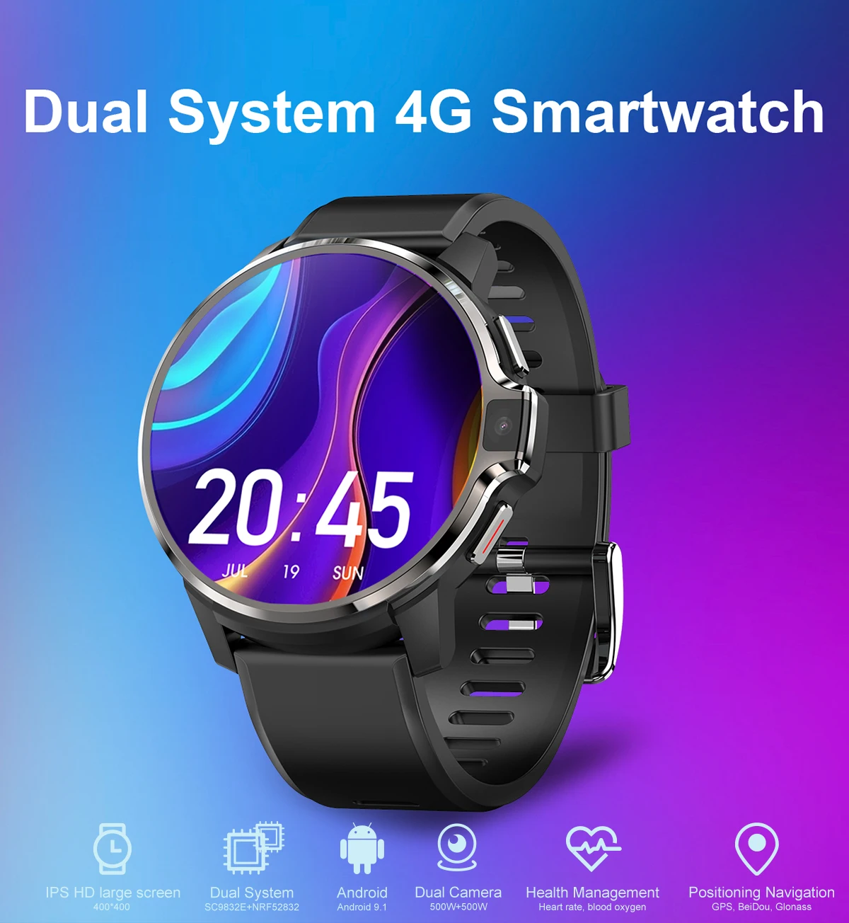 LEMP 2022 Ceas Inteligent Bărbați 4G WIFI Android Dual Sisteme de 64GB ROM Baterie Mare Camere Duble Smartwatch PK TicWatch Pro 3