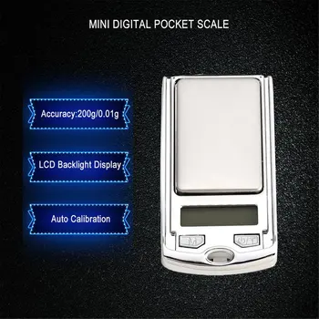 200g/100g 0.01 g Portabil Mini de Buzunar Digital Scale pentru Aur Sterling Bijuterii Gram Echilibru Greutate, Cantare Electronice 1