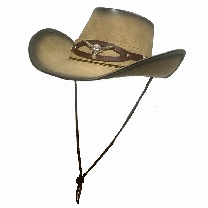 Femei Bărbați Vest Pălărie de Cowboy Pentru Tata Domn Doamna Piele Sombrero Hombre Jazz Capace de Dimensiuni 58CM