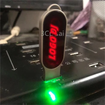 2021 Brand Nou DJ Creativ, plin de culoare LED LOGO-ul USB 2.0 de Memorie Flash Stick 16GB 32GB 64GB 128GB 5