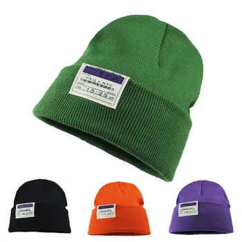 2021 căciulă de Iarnă Tricotate Pălărie de Lână Femei Pălărie Culori Broderie etichetă Capac Pentru Bărbați Kpop Popular utilizarea de personalitate