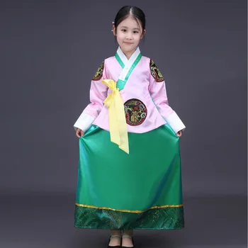 2021 Fete Hanbok Nou Tradiționale coreene Minoritate Performanța Copiilor Dans Haine Hanfu Fete Hanfu Rochie 3