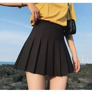 2021 Noi Femei Plisată Fusta Culoare Solidă de Moda de Mare Elastic Talie Mini Rochie Scurtă de Vară și de Primăvară y2k kawaii юбка