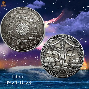 2022 Constelație De Suveniruri Insigna Venus Balanta Astrologie De Vest Relief Semn De Colectie Monede De Valoare Si De Vacanta Cadou 0