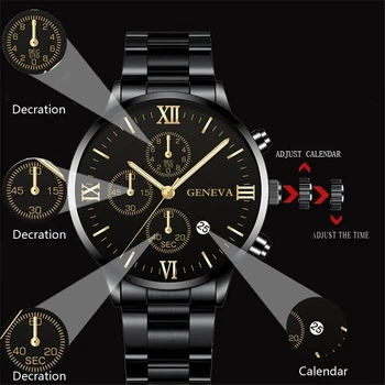 2022 Moda Mens Ceasuri de Lux pentru Bărbați din Oțel Inoxidabil Cuarț Ceas de mână de Om Casual din Piele Ceas Luminos Ceas relogio masculino 1