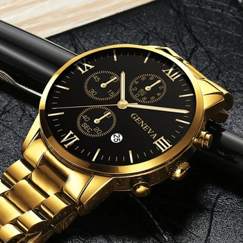 2022 Moda Mens Ceasuri de Lux pentru Bărbați din Oțel Inoxidabil Cuarț Ceas de mână de Om Casual din Piele Ceas Luminos Ceas relogio masculino 4