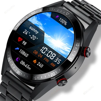 2022 Noi 454*454 Ecran Ceas Inteligent Afișa Întotdeauna Timp Bluetooth Apel de Muzică Locale Smartwatch Barbati Pentru Android HUAWEI IOS