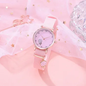 2022 NOU Ceas Femei din Bumbac de Moda Casual, Ceasuri Simple, Doamnelor Mici Dial Cuarț Ceas Rochie de Fată Ceasuri Reloj mujer 5