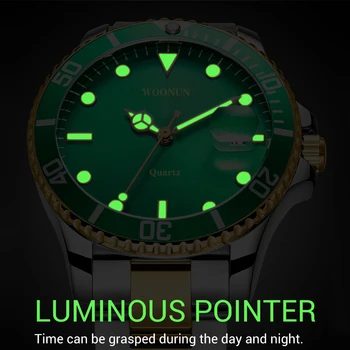 2022 nouă ceasuri pentru barbati de Moda Verde Ceas Barbati GMT Bezel Rotativ Japonia Miyota 2115 Movt Complet din oțel Inoxidabil Quartzwatches 2