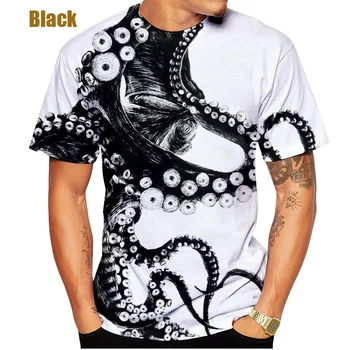 2022 Vânzări la Cald 3D Tentaculele Imprimate T-Shirt Creator Monstru marin Tricou Barbati/femei Casual Rece Tees