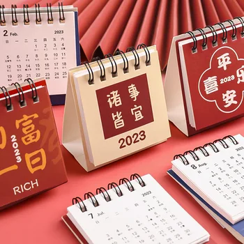 2023 Nou Text inspirat Calendar de Birou Creative Desktop Calendar Planificator Portabil Mini Calendar Ornamente calendar de birou
