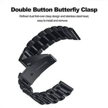20mm 22mm din Oțel Inoxidabil Curea pentru Samsung Galaxy S3 Watch 42mm 46mm SM-R800 Sport Band Curea din Piele brățară Brățară 3