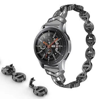 20mm 22mm Oțel Inoxidabil VO Diamante Curea pentru Samsung Galaxy Watch 3/4/5/de Viteze S3/2 Active de Metal Brățară pentru Ceas Huawei 3/GT2 1