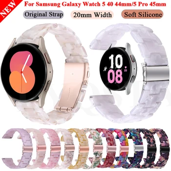 20mm Rășină Curele Pentru Samsung Galaxy Watch 4/5 40mm 44mm/5 Pro 45mm Smartwatch Correa Bratara Watch4 clasic 42 46mm Watchbands