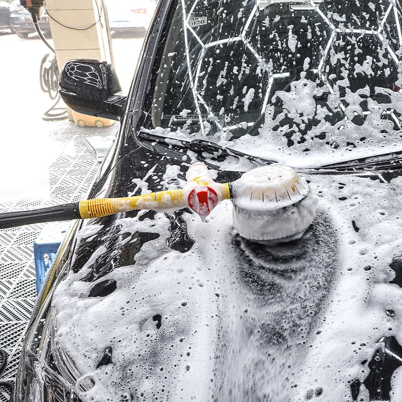 Masina Perie De Curățare Car Wash Spumă Perie Rotativ Automat Mâner Lung De Curățare Mop Tip 