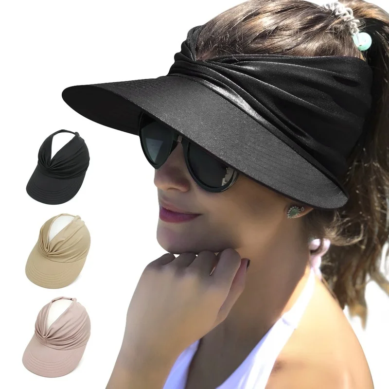 Femeile Parasolar Pălării de sex Feminin Anti-ultraviolete Gol de Sus Palarie de Soare cu Protecție UV Fierbinte de Vară în aer liber, Plajă Capace 1