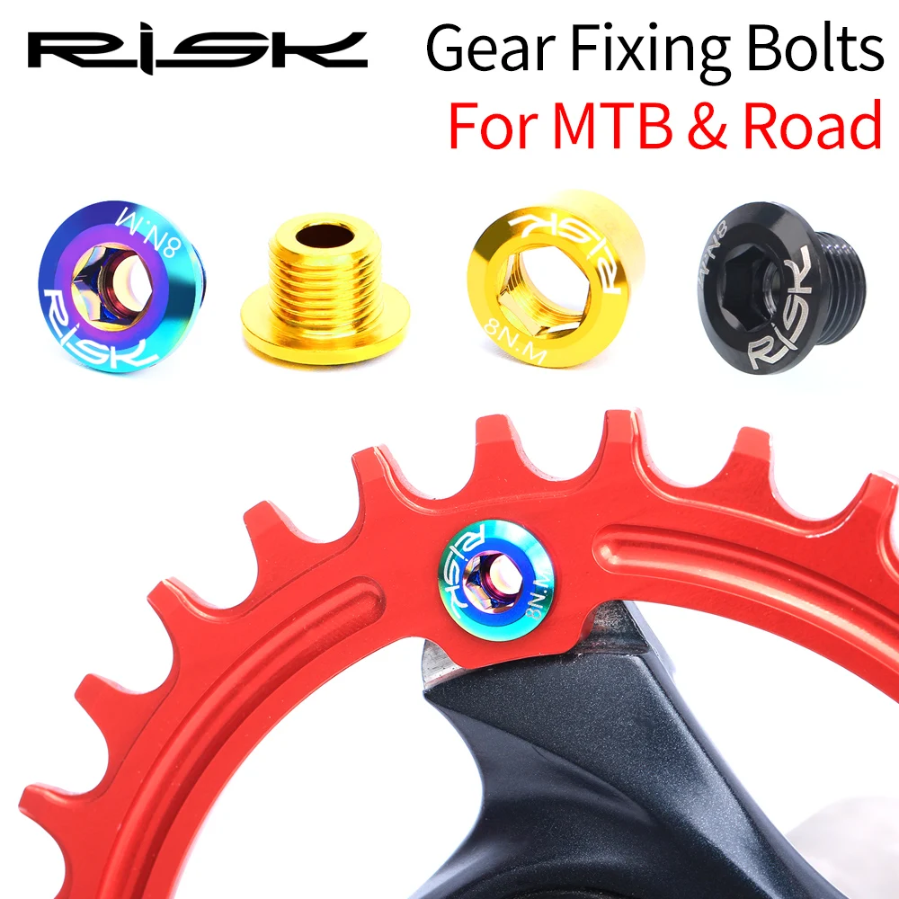 RISCUL de Biciclete Angrenajul Foaia Șuruburi Nuci Aliaj de Titan Pentru MTB Bicicleta BMX Fixed Gear Single/dublu Disc