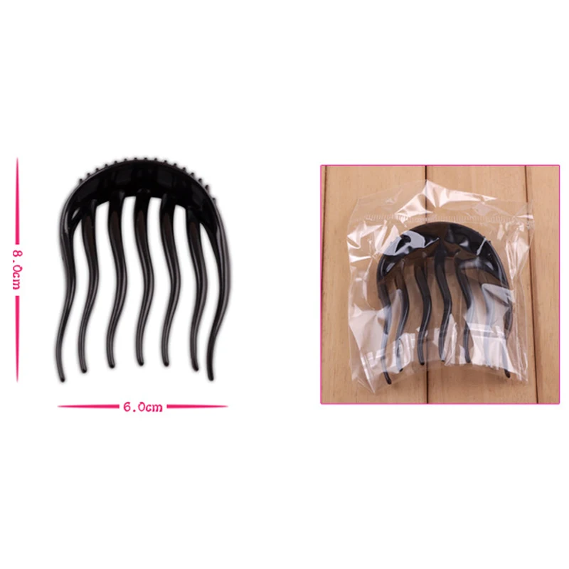 Pufos Băț de Plastic Bun Creator de Moda Femei Pieptene de Par Styling Clip Panglica de Instrumente Coada de cal Suport Agrafe de par Accesorii de Par DIY 5