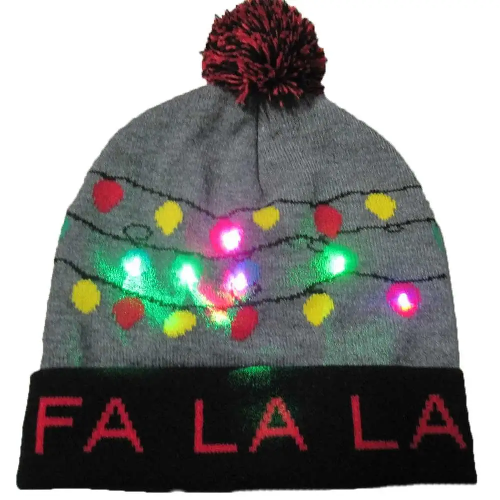 Lumina LED-uri Tricotate Pălărie de Crăciun Colorate Lumini Orbitoare Tricotate Pălărie om de Zapada Model Pălărie cu LED-uri de Lumină de Crăciun Pălărie 3