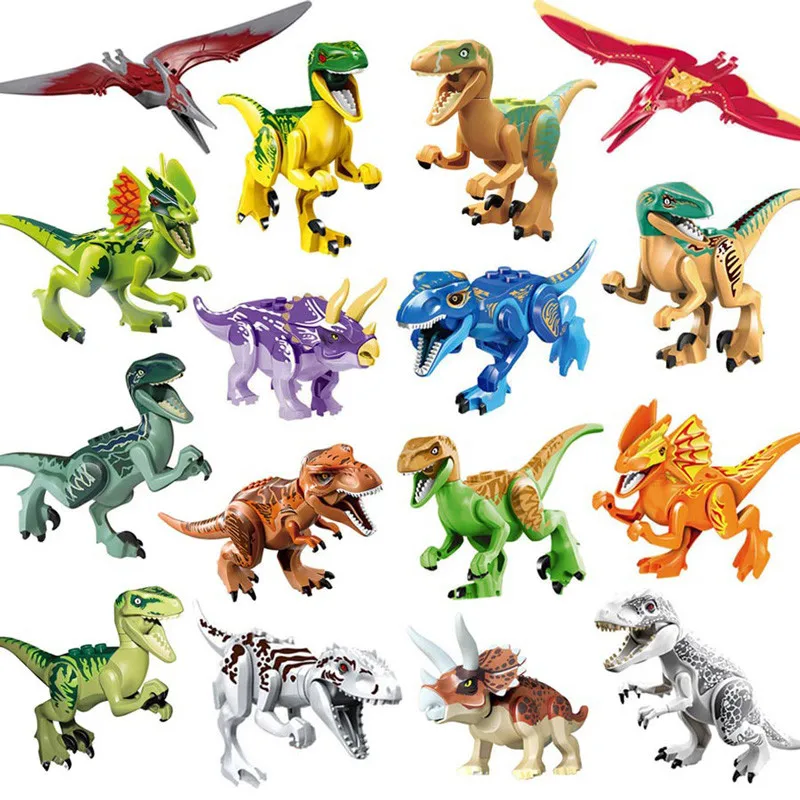 MOC Dinozauri Parc Jurassicss din Lume 2 Cifre Brutal Raptor Bloc Construirea Modelelor Copii Jucărie DIY Educație Pentru Copiii 0