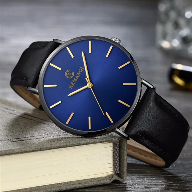 Bărbați Ceas 2021 Nou Elegant din Piele Watchband Cuarț Ceas Minimalist Încheietura Ceasuri Pentru Bărbat Fierbinte Erkek Kol Saati 3