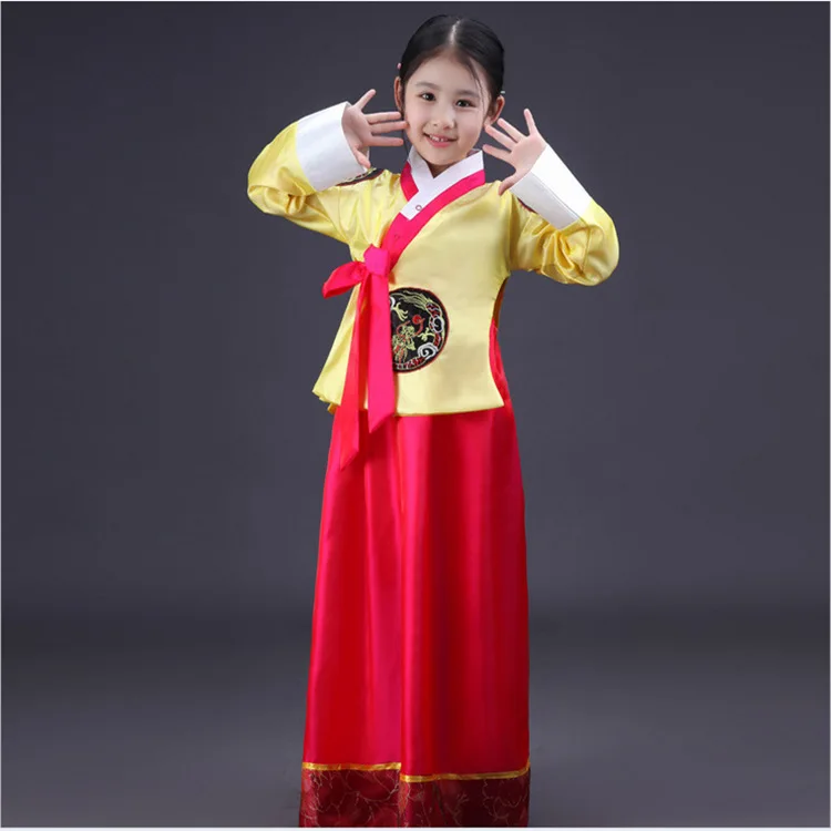 2021 Fete Hanbok Nou Tradiționale coreene Minoritate Performanța Copiilor Dans Haine Hanfu Fete Hanfu Rochie 1