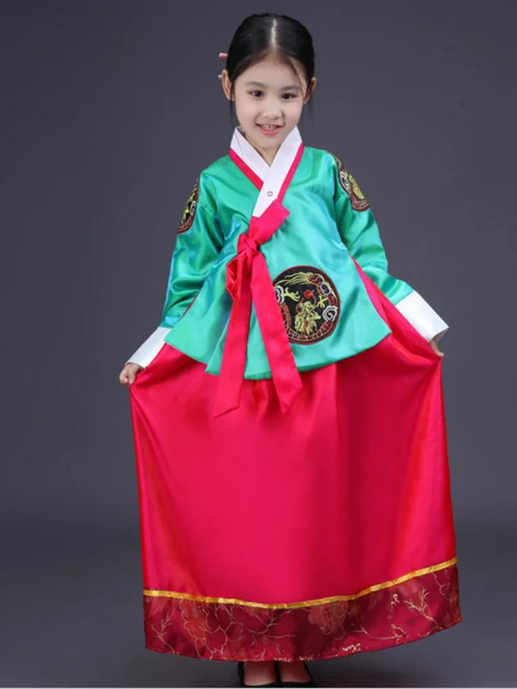 2021 Fete Hanbok Nou Tradiționale coreene Minoritate Performanța Copiilor Dans Haine Hanfu Fete Hanfu Rochie 4
