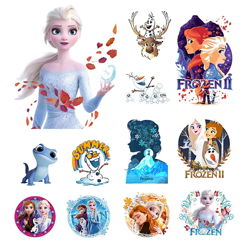 Film Disney Transferuri de Căldură Autocolante de Vinil Elsa Frozen Anna Printesa Desene animate Patch-uri pentru Haine Drăguț de Fier pe Patch-uri Pentru Fete