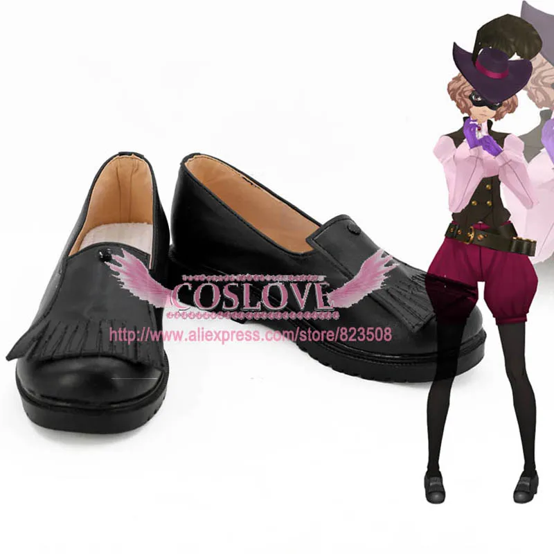 Persona 5 Noir Haru Okumura Negru Cosplay Pantofi Cizme Mai Personalizat-A Făcut Pentru Hallowee Crăciun CosplayLove 0