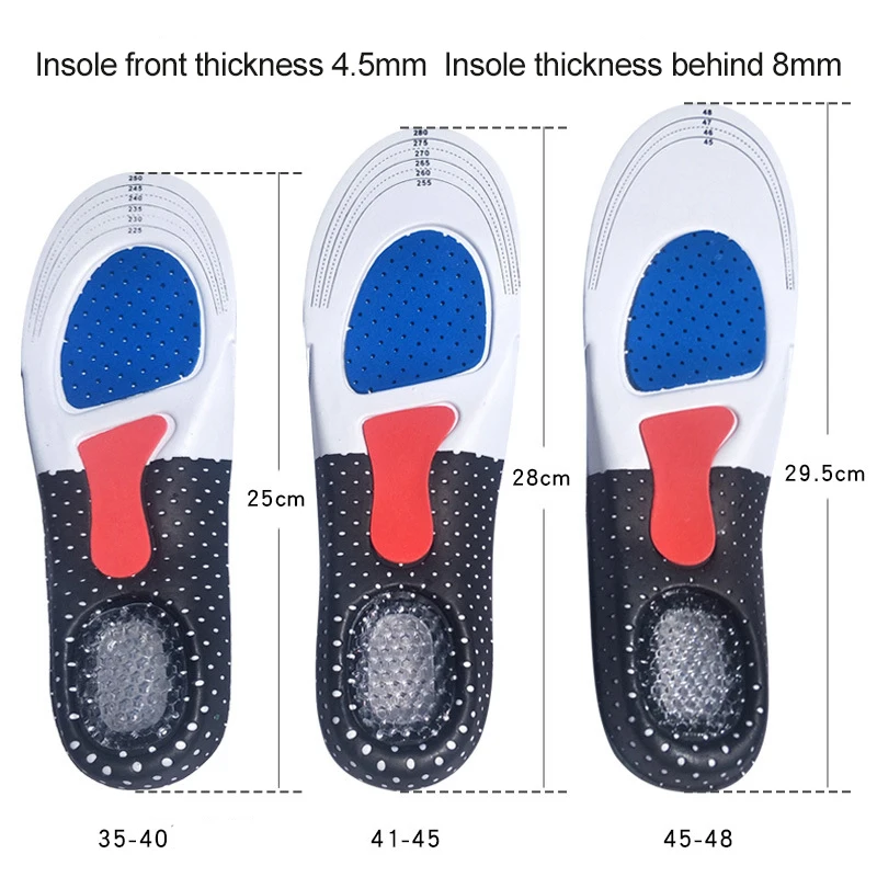 Cuttable Silicon Tălpi De Picioare De Om Femeile Semele Ortopedice Pentru Pantofi Unic Plasă De Deodorant Respirabil Sport Pantof De Alergare Tampoane 5