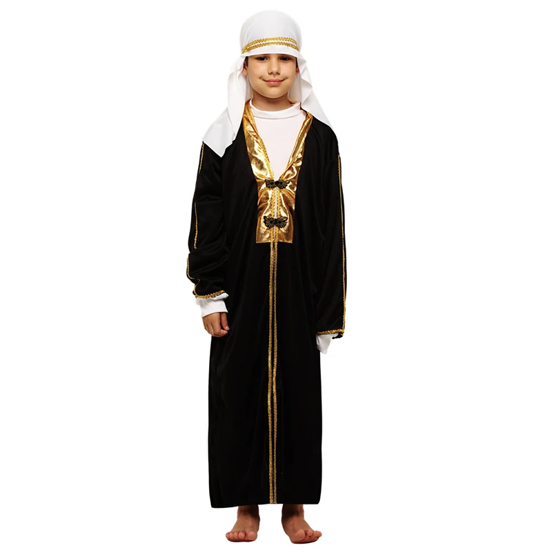 Copii Arab Arab Costum Orientul Mijlociu Costum Halat Băiat Copil Prințul Haine De Carnaval De Halloween Cosplay Copii Musulmani Costume 2