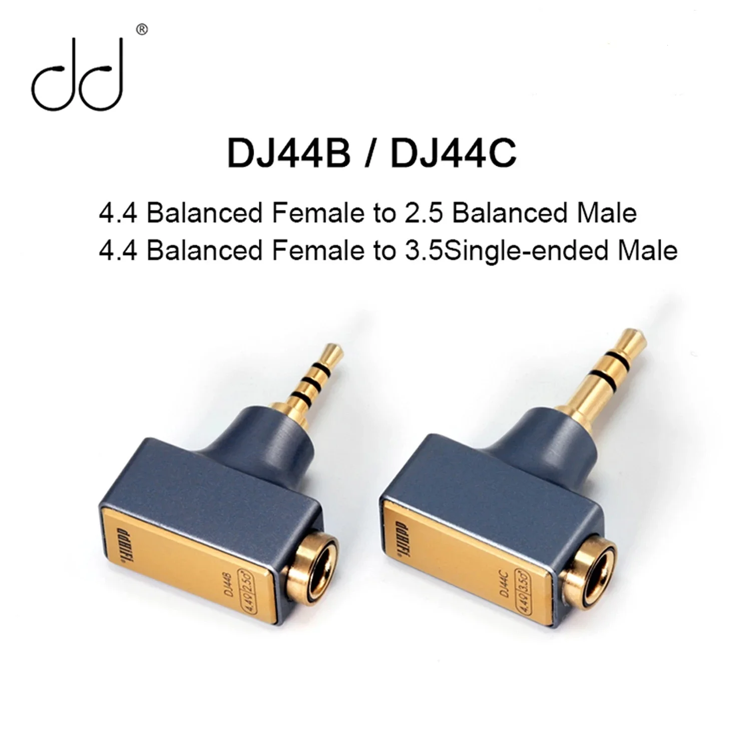 DD HiFi DJ44B/DJ44C Mark II 4.4 mm de sex Feminin să 2.5/3.5 Masculin Căști Adaptor Cu Aur Placate cu Cupru Socket