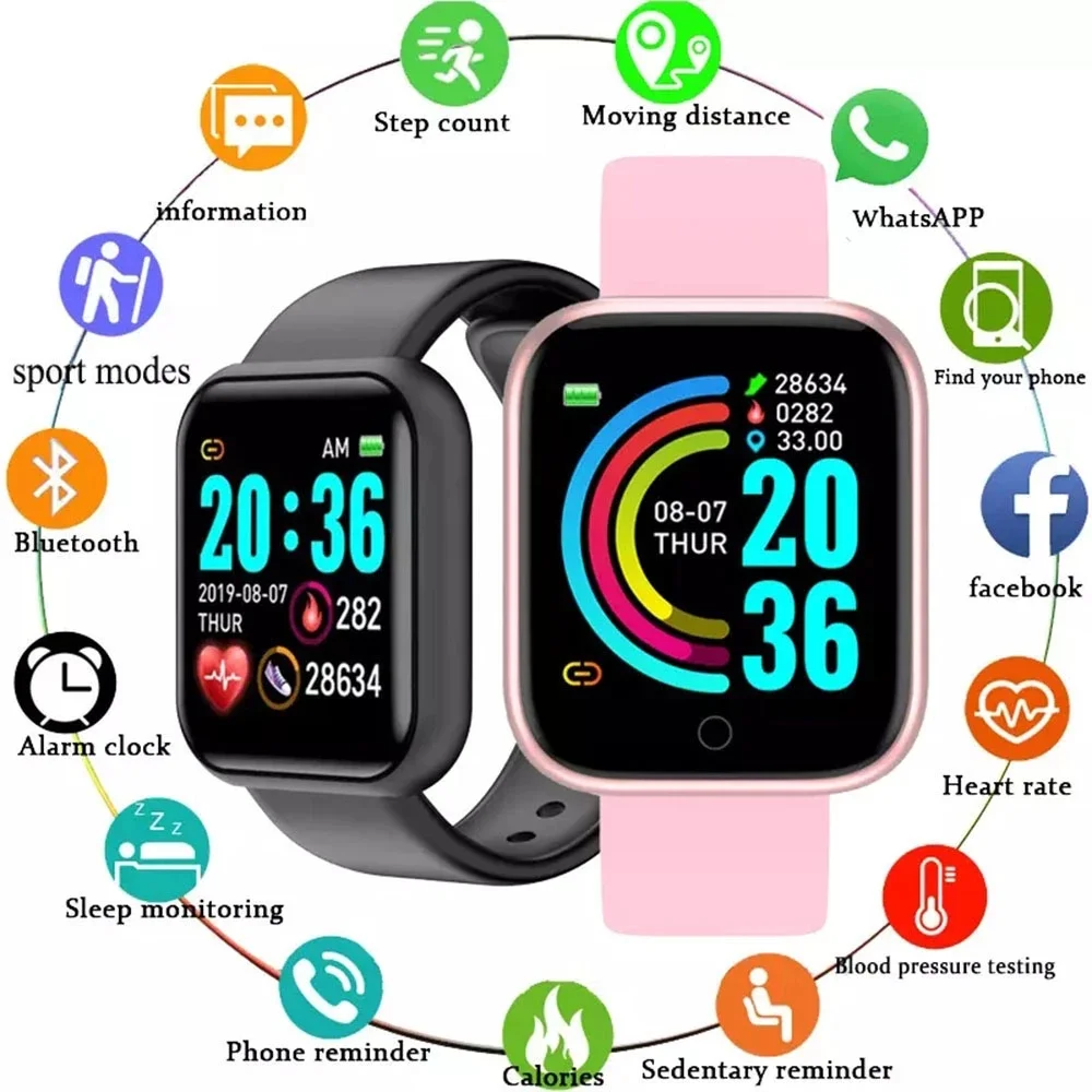 Ceas inteligent cu Ecran Mare Brățară Inteligent Bluetooth Ceasuri Digitale Sport Tracker de Fitness Pedometru Smartwatch pentru Android Ios 1